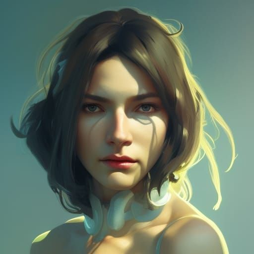 Detailed Portrait of a Rogue in Art Nouveau Style