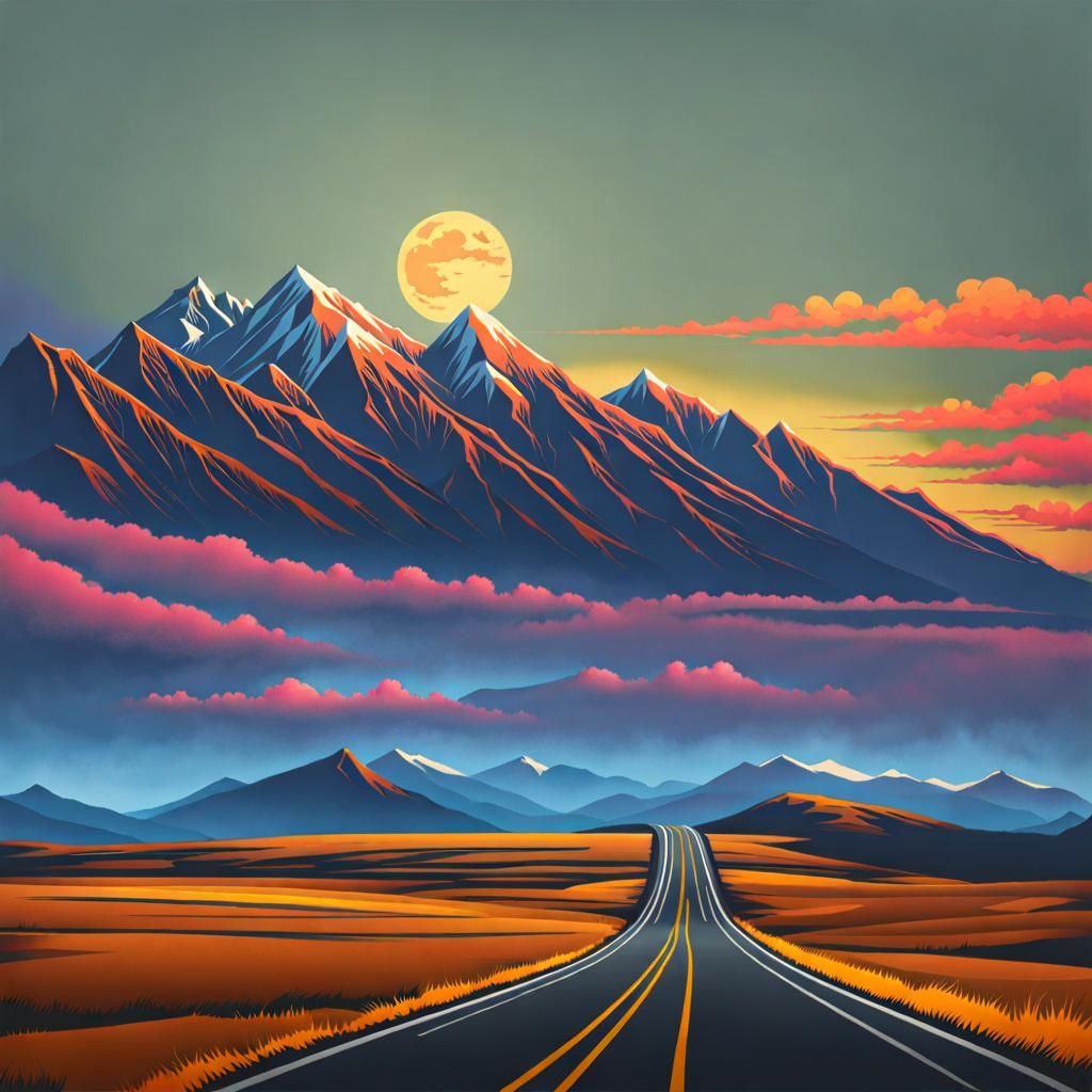 Highway to Eternity's Mountain: A Visual Journey