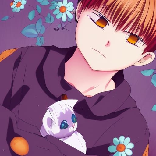 Fruits Basket Kyo Kawaii Cat Anime Phone Wallpaper