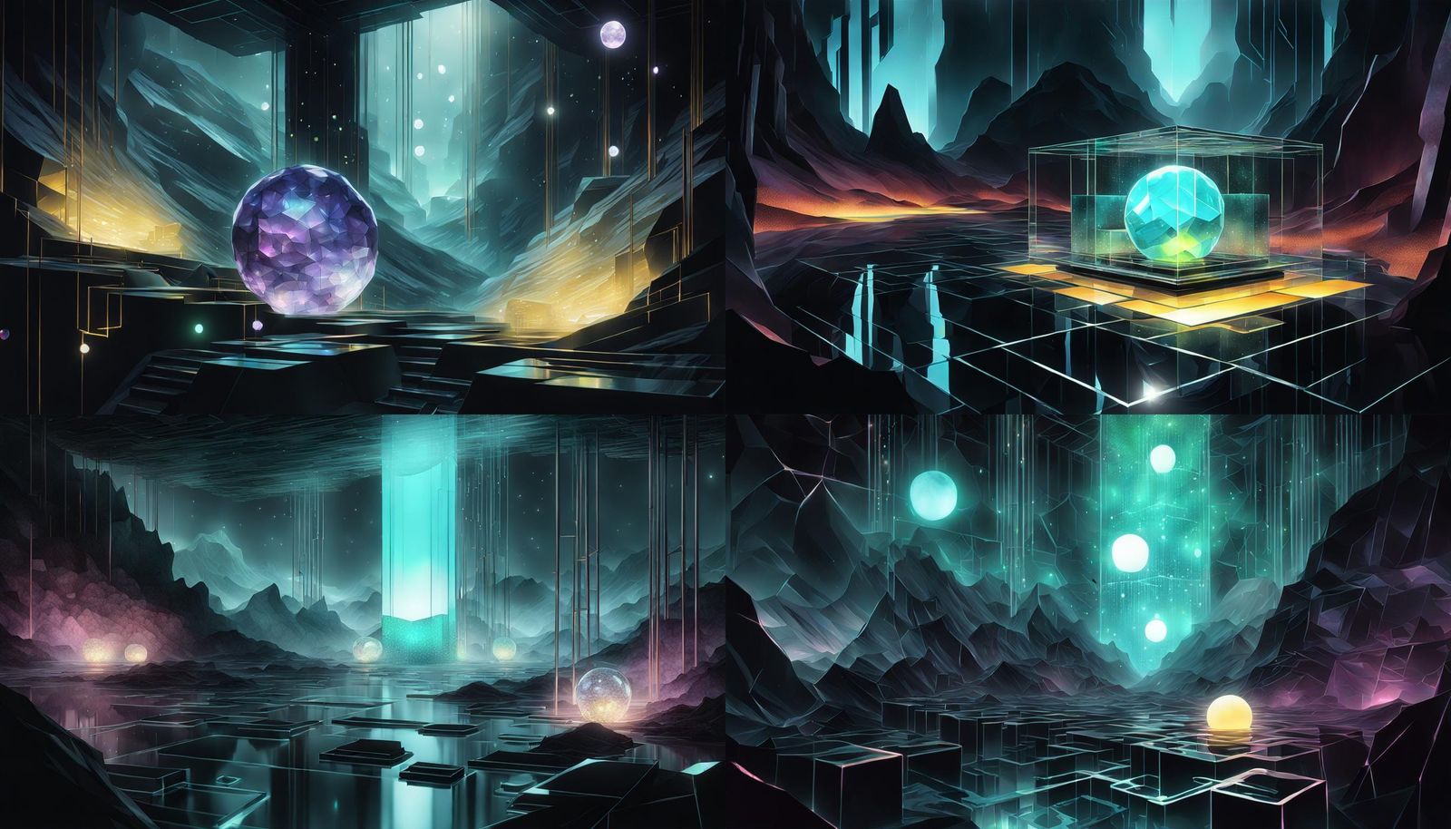 Quantum Computer Simulation: Dark Landscape in Cel-Shaded Wa...