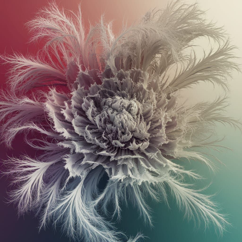 Abstract Masterpiece in Icy Pastel Colors