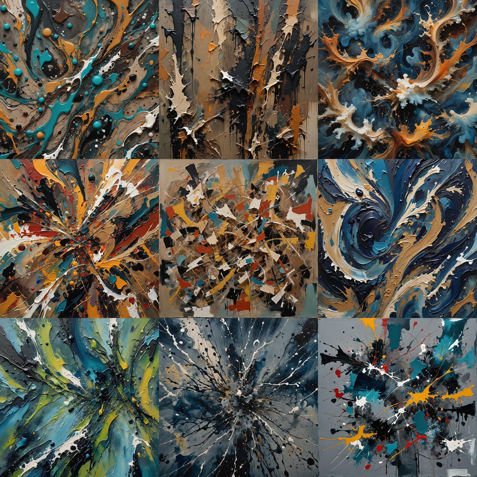 Abstract Painting with Murky Color Palette