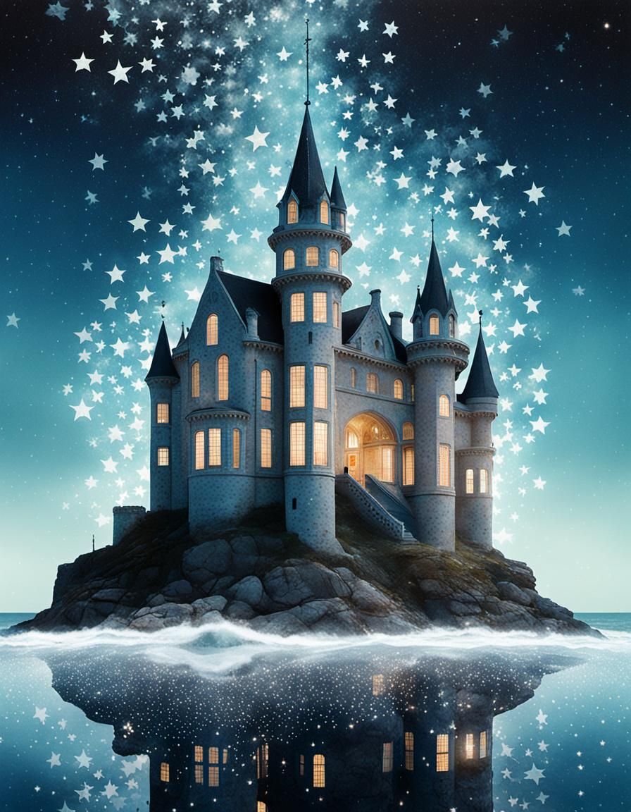 Editorial Portrait Castle Chemigram sparkling stars Ghost Do...