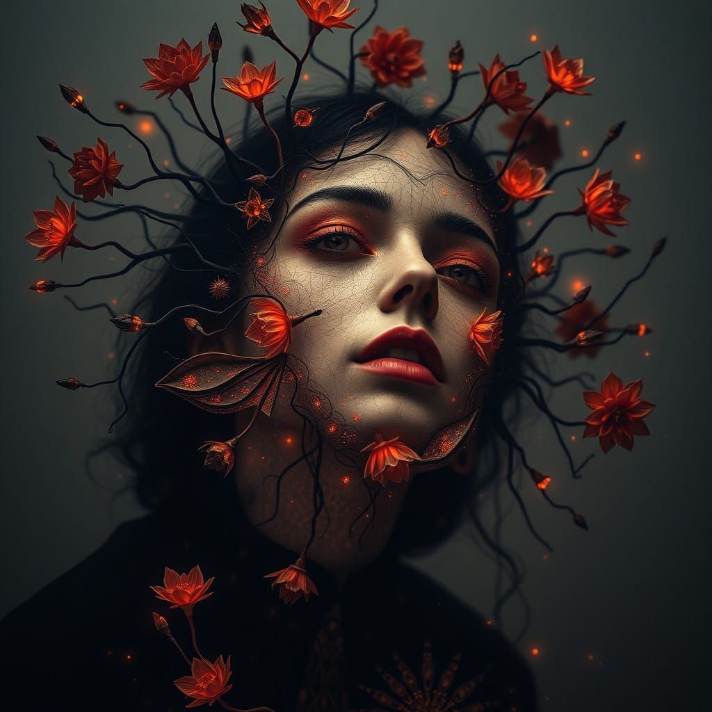 Ethereal Surrealist Portrait in Dreamlike Haze