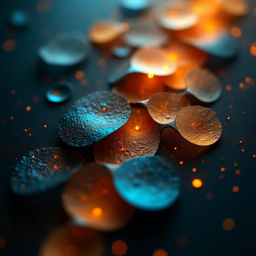 Abstract Embossed Geometry in Paul Klee Style