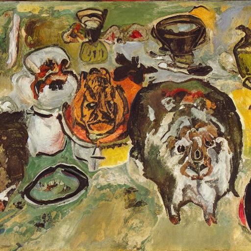 Surreal Guinea Pig Rock Star Art