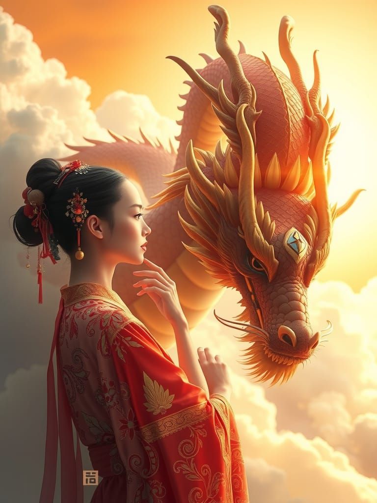 Song Dynasty Concubine with Celestial Dragon