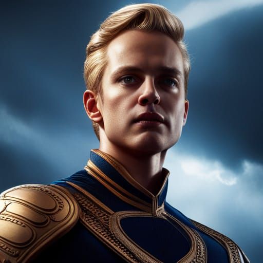 Hyperrealistic Portrait of a Moody Superhero