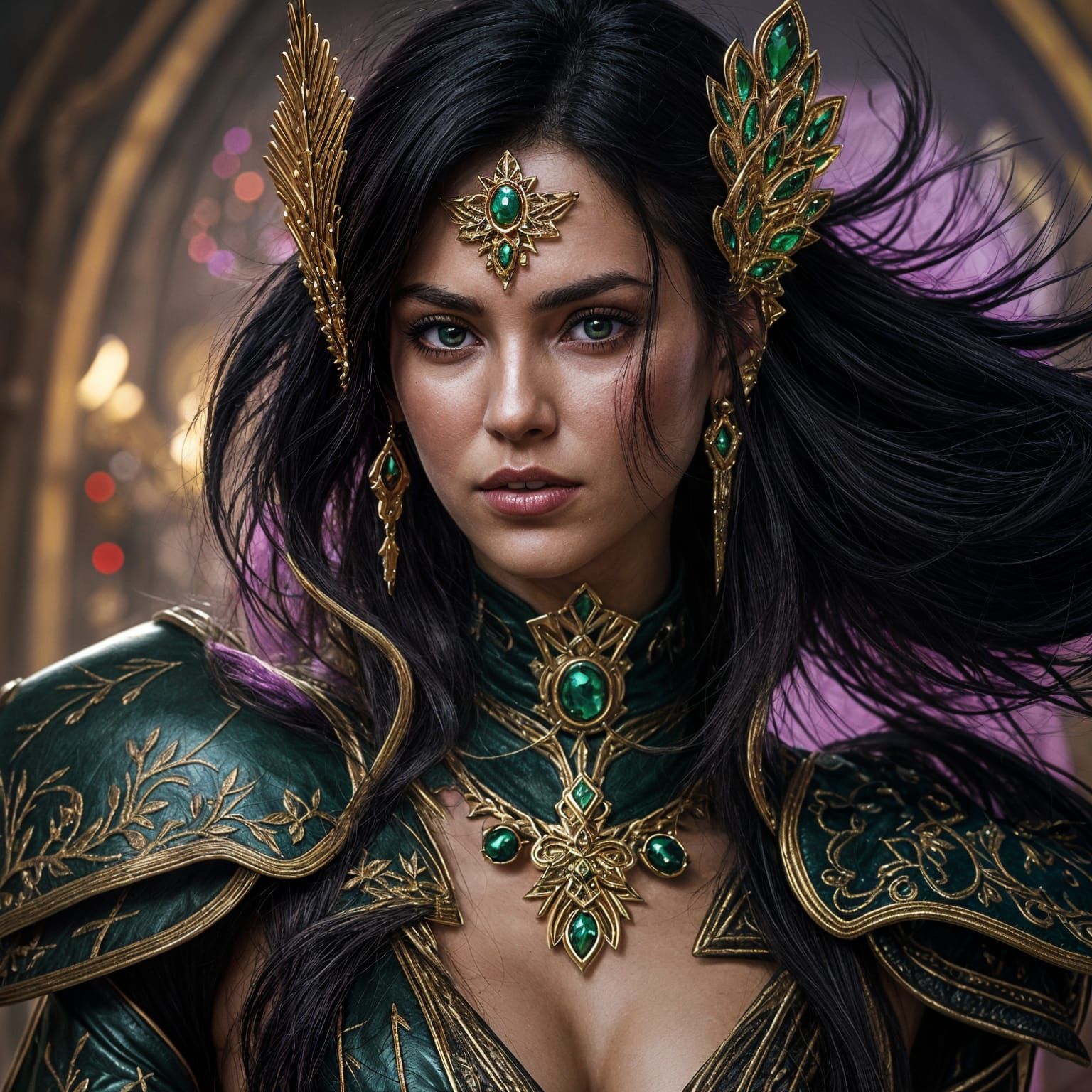 Portrait of a Woman with Violet Eyes