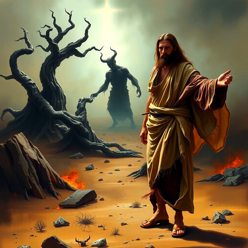 Resolute Jesus Confronts the Devil in a Twisted, Hellish Lan...