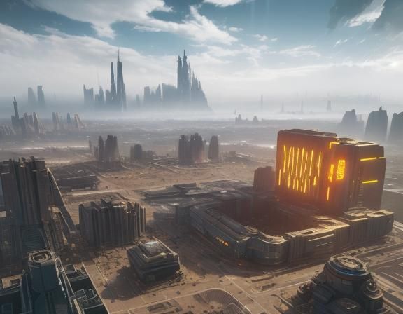 Futuristic Steampunk Engine with Neon Glow in Sci-Fi Style