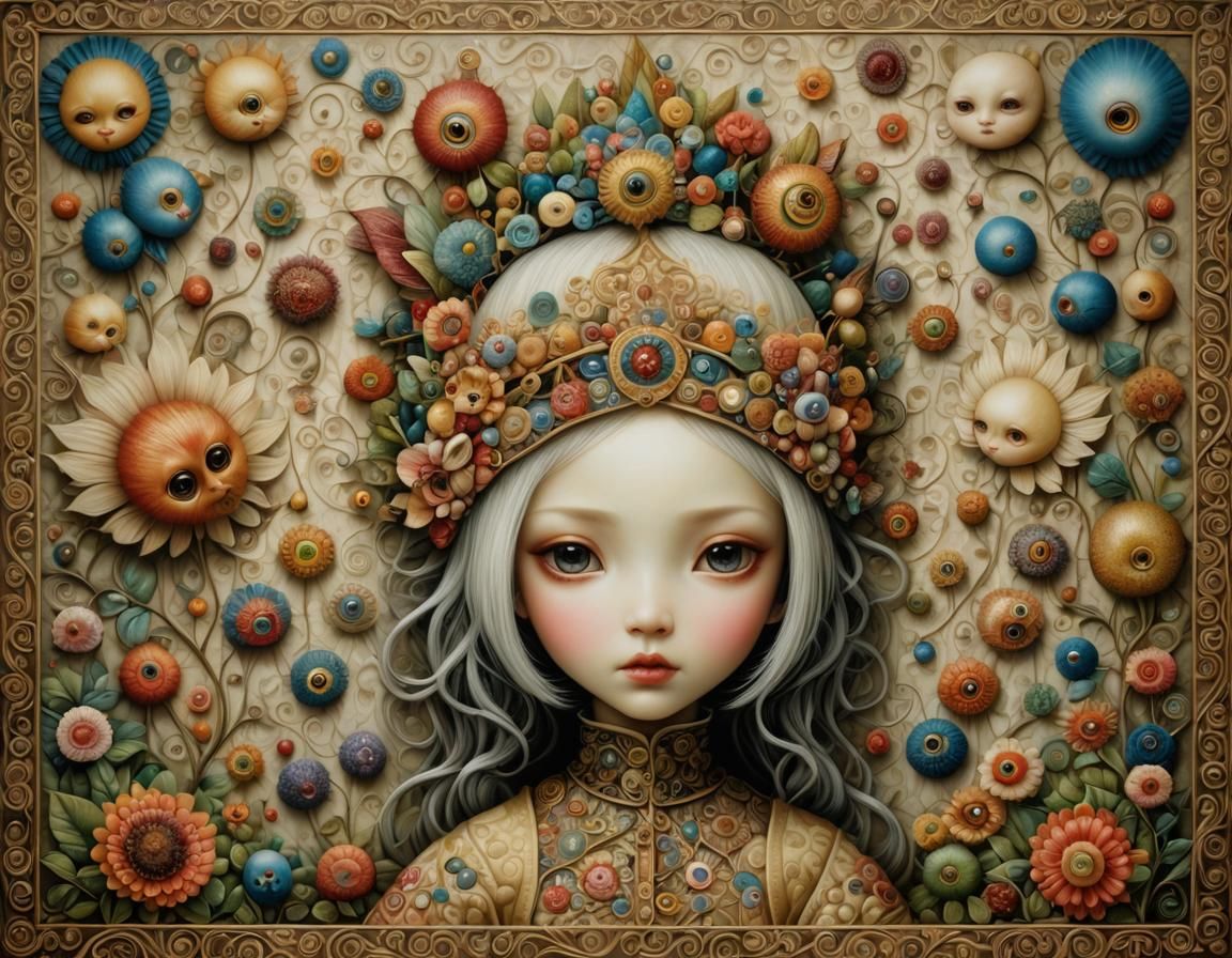 Surreal Quilt Design in Dreamlike Style