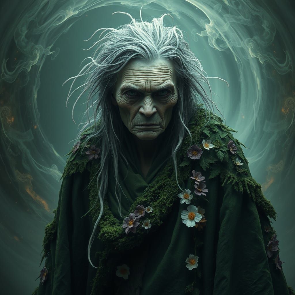 Enchanting Forest Witch Evokes Ancient Magic