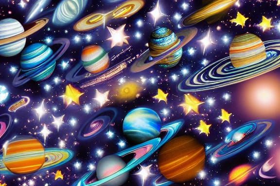 Dramatic Space Universe Digital Matte Painting