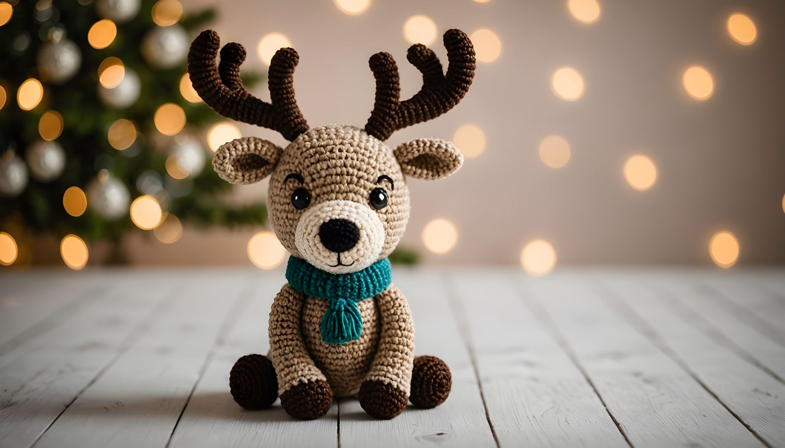 Stunning Crochet Reindeer Plush in Vibrant Colors