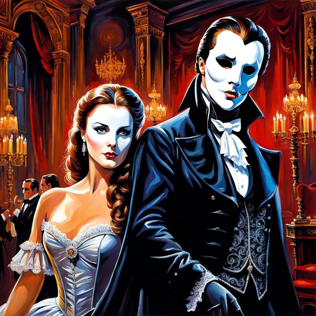 Phantom of the Opera Modern Concept Art Painting