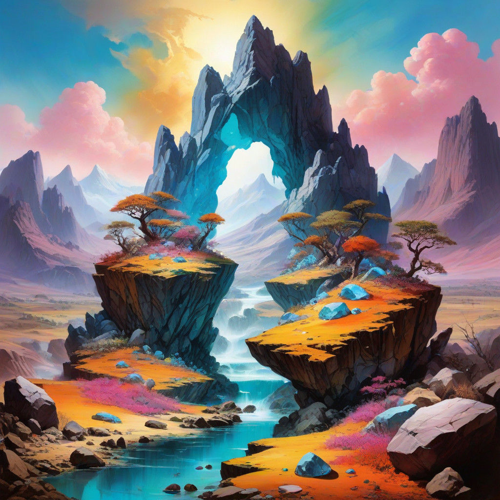 Surreal Gemstone Dreamscape