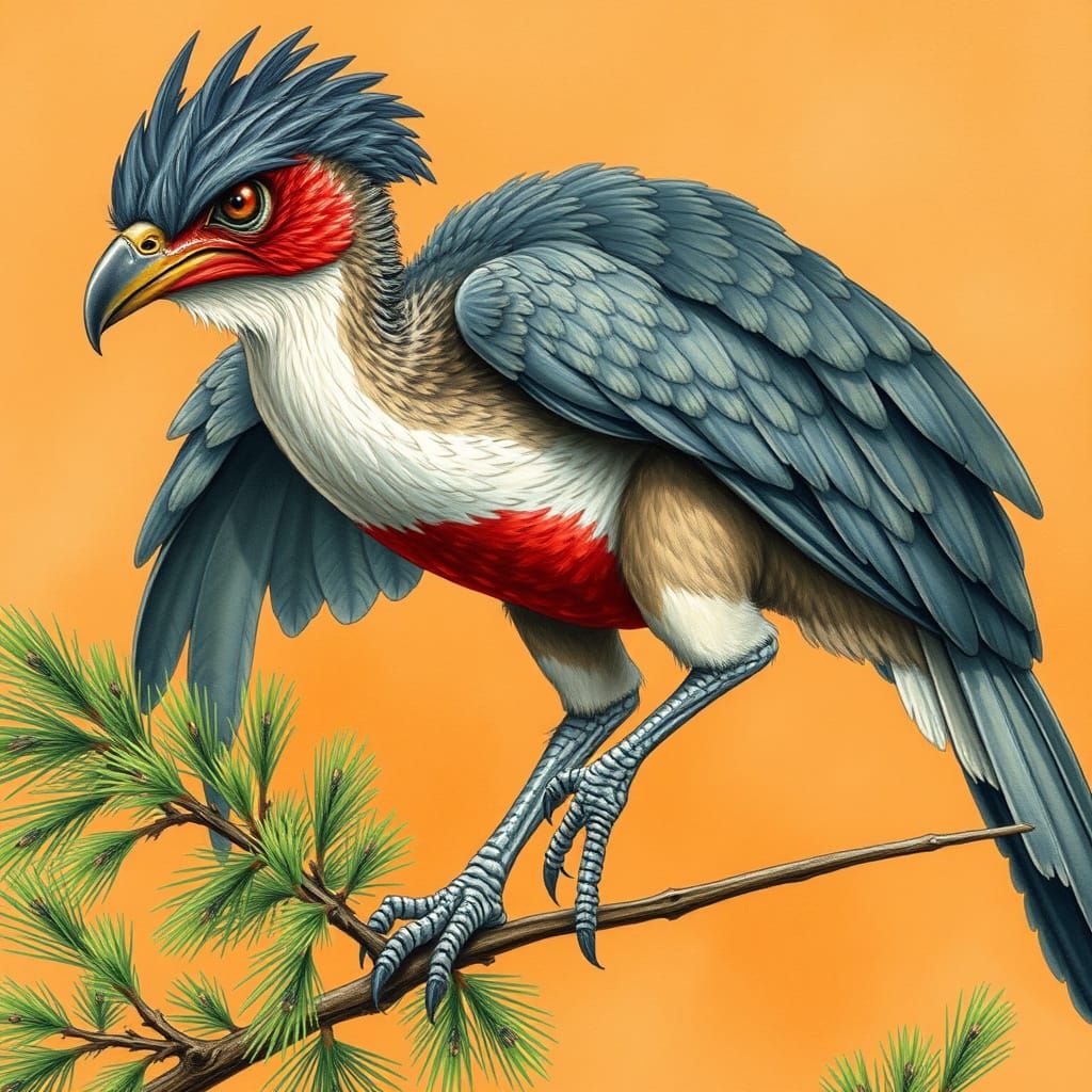 An Archaeopteryx, an ancient flying reptile that bridged din...