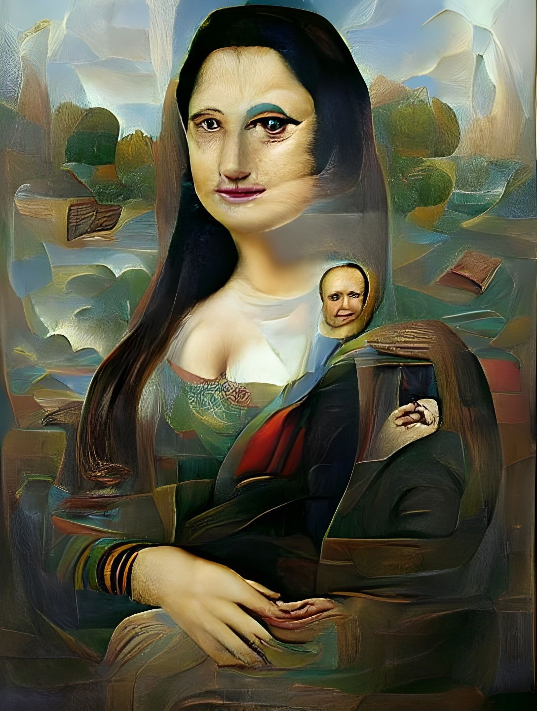 Surrealist Mona Lisa Inspired by Kravchenko and Zaretsky