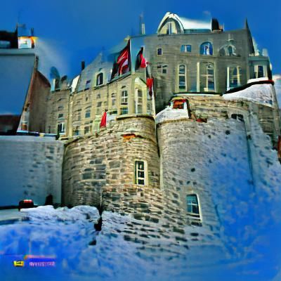 Quebec City Castle by St. Lawrence Country