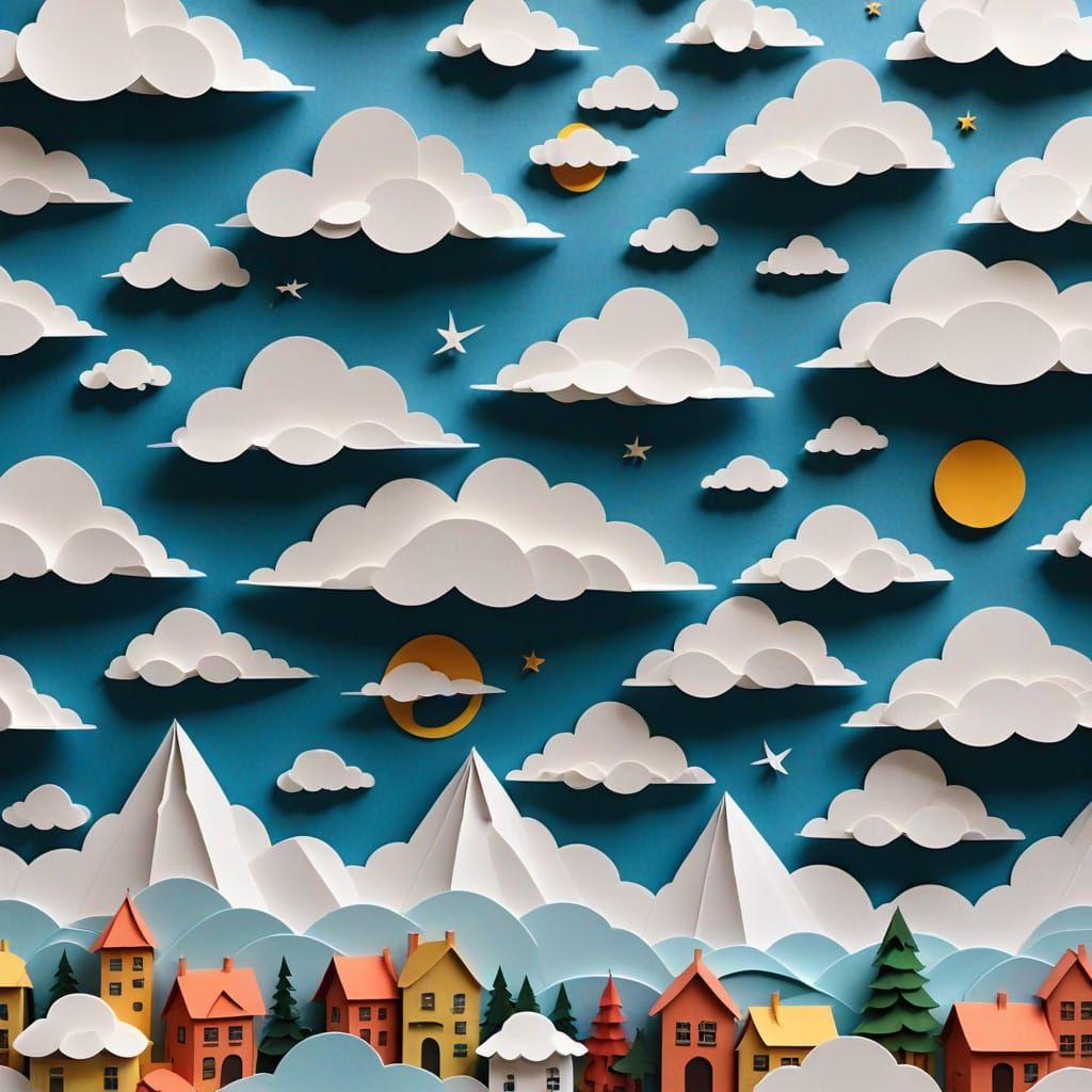 Paper Skyscape: A Beautifully Crafted Scene