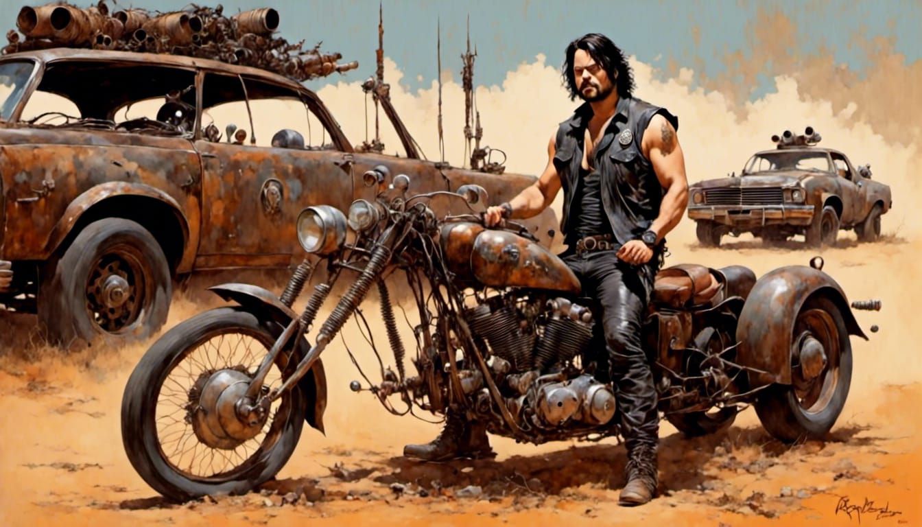 Mad Max Retro Rockabilly Lead Character