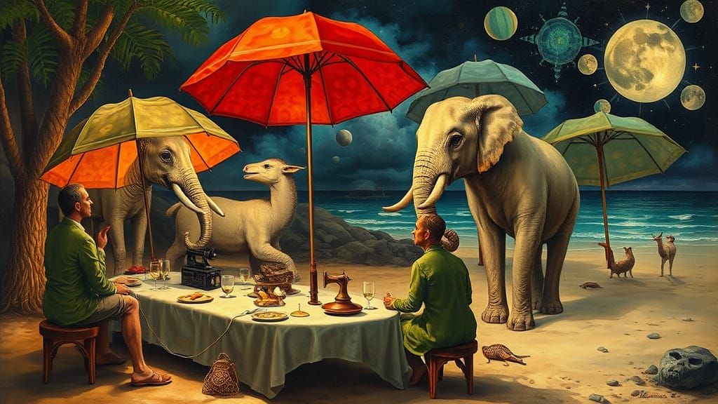 Surreal Cryptid Taxidermist Conference on Moreau's Island