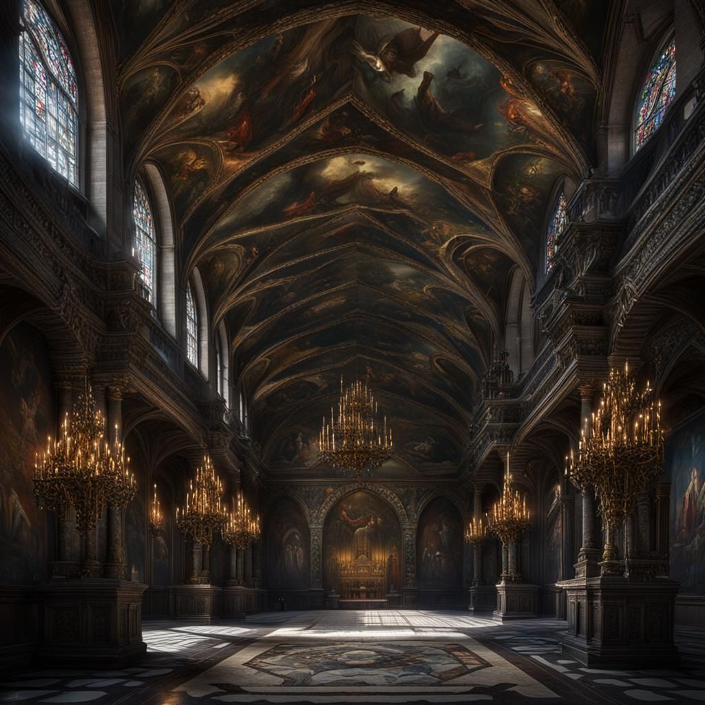 Unseelie Court: Monumental Entrance Hall in Fantasy Art