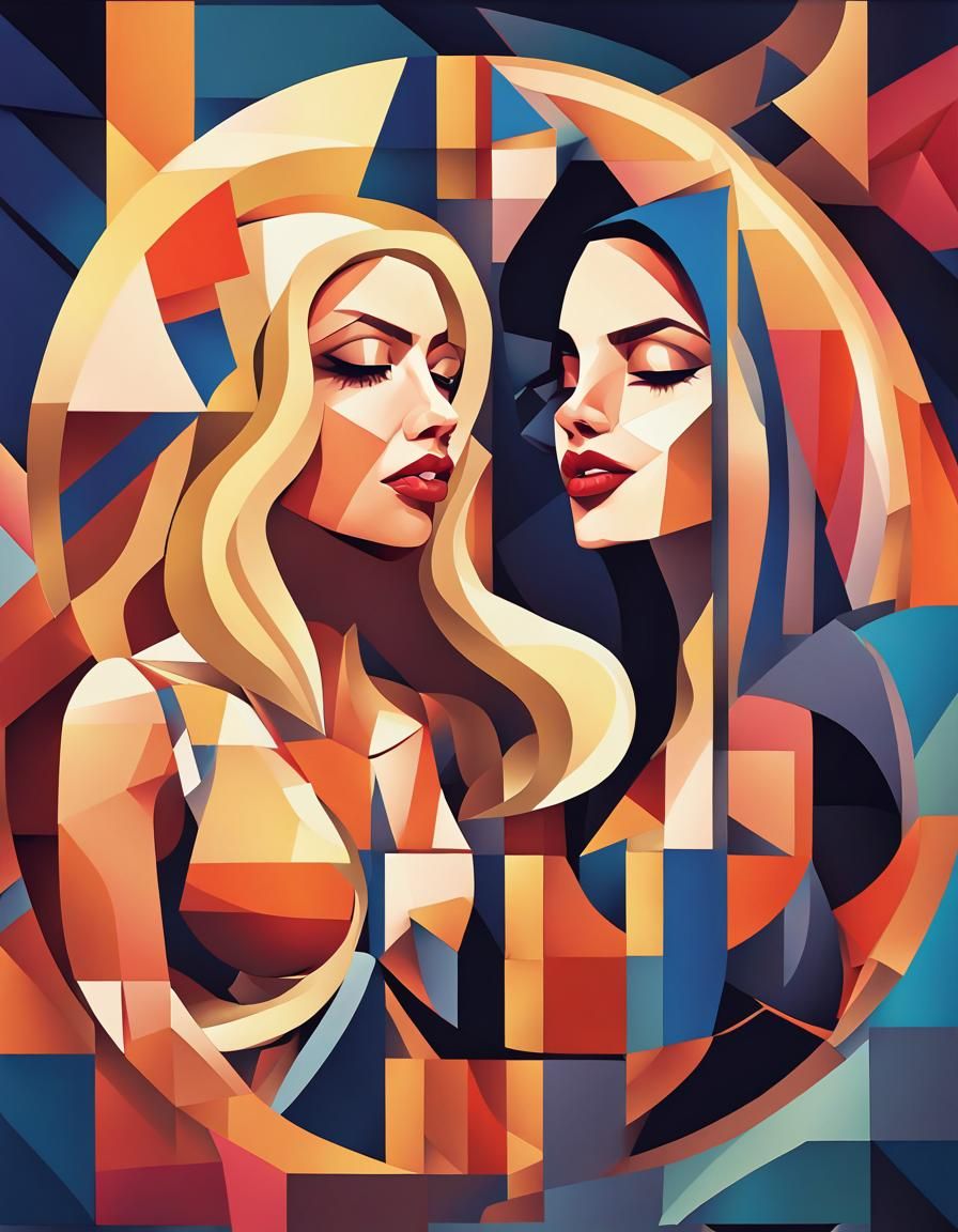 Shakira and Jennifer Lopez: Cubist Moon Serenade