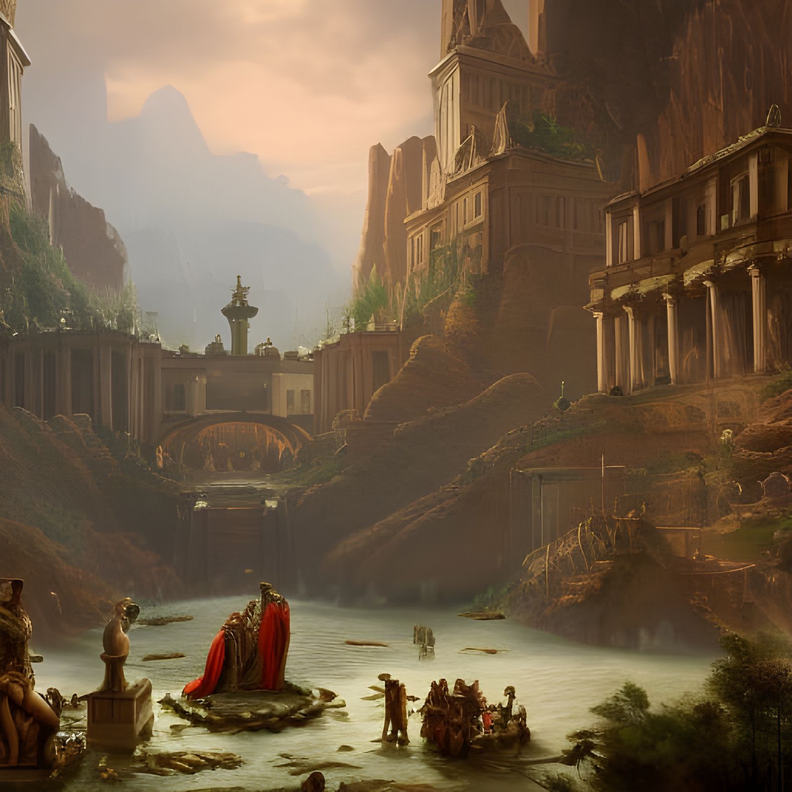 Detailed Matte Painting of Julius Caesar