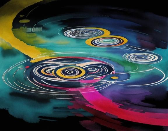 Time's Flow: Experimental Expressionist Graphic Score