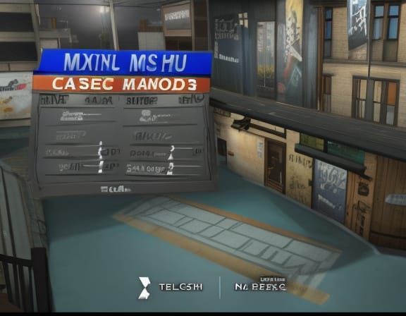 Classic Skateboarding Video Game Menu