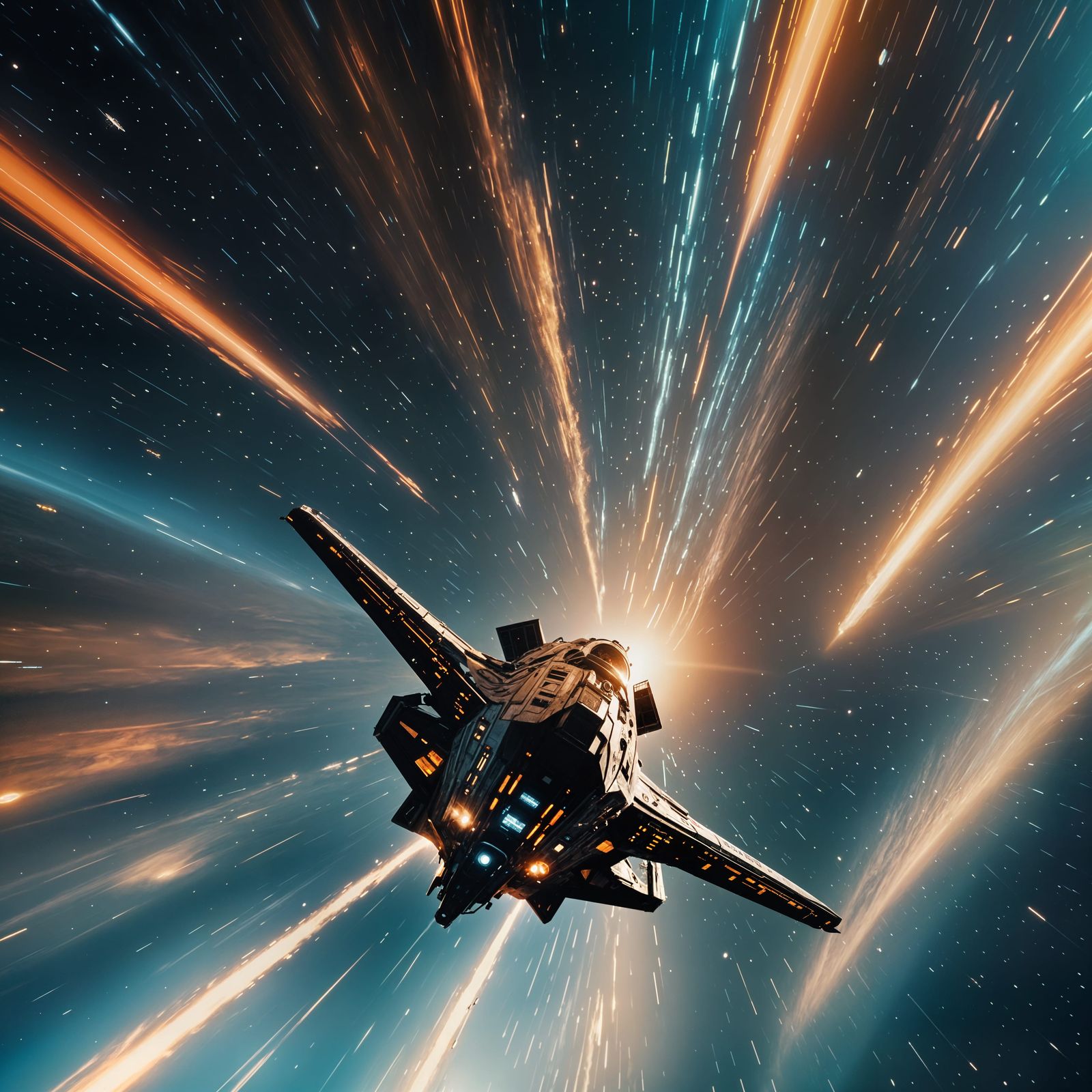 Cinematic Spaceship at Light Speed