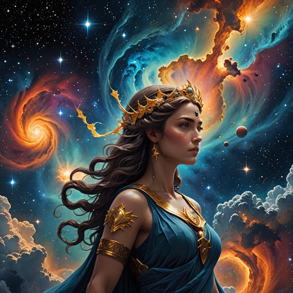 Celestial Ariadne: A Nebula's Ethereal Beauty