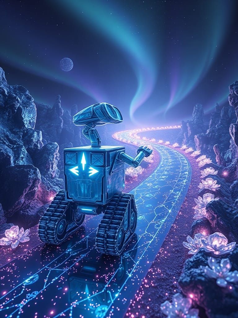 Crystalline Wall-E Drives to Mystical Realm