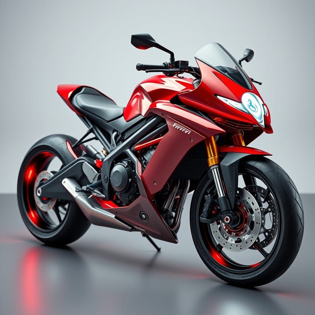 Futuristic Alien Motorcycle Concept with F1 Engine