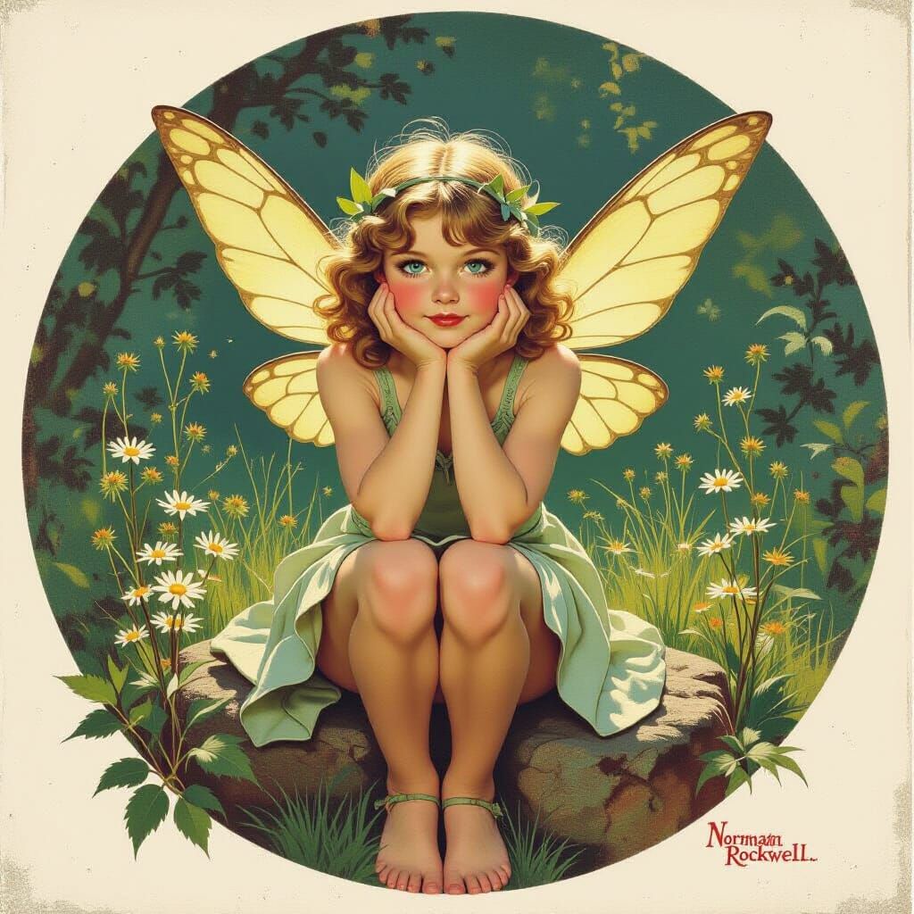 Grunge Fairy, Norman Rockwell Style