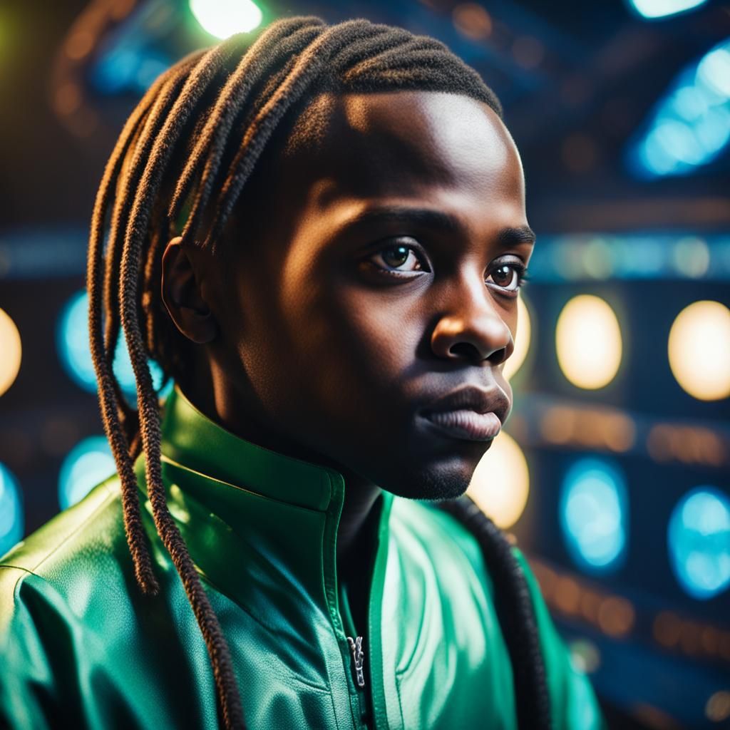 Tanzanian Boy Portrait in Vibrant Colors