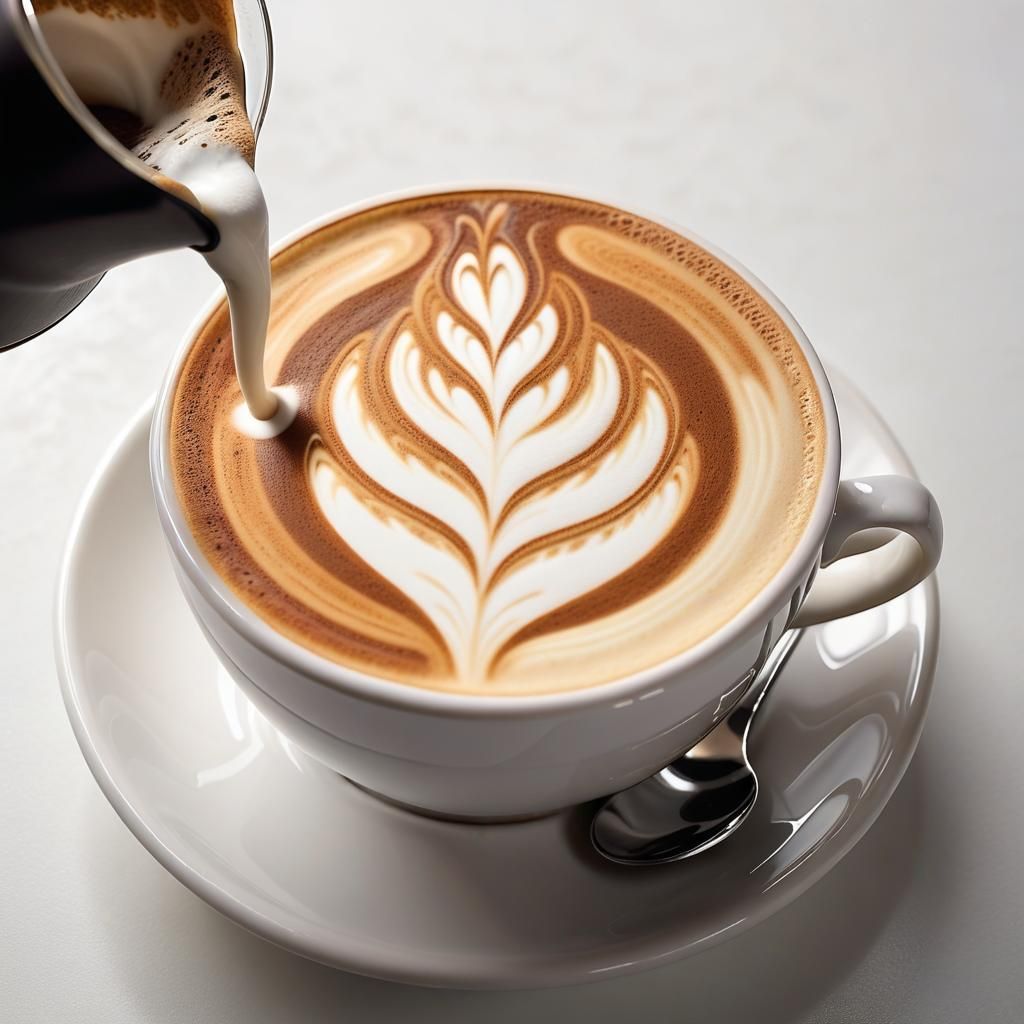 Elegant Coffee Latte Art Design