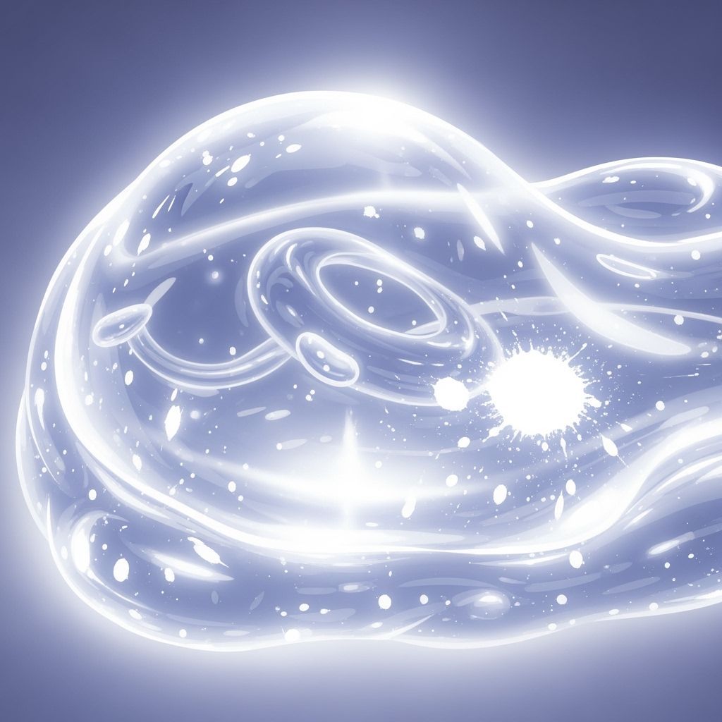 Luminescent Slime with White Splatter, Ethereal Digital Art