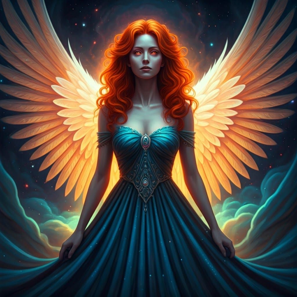 Ethereal Goddess in Celestial Hues