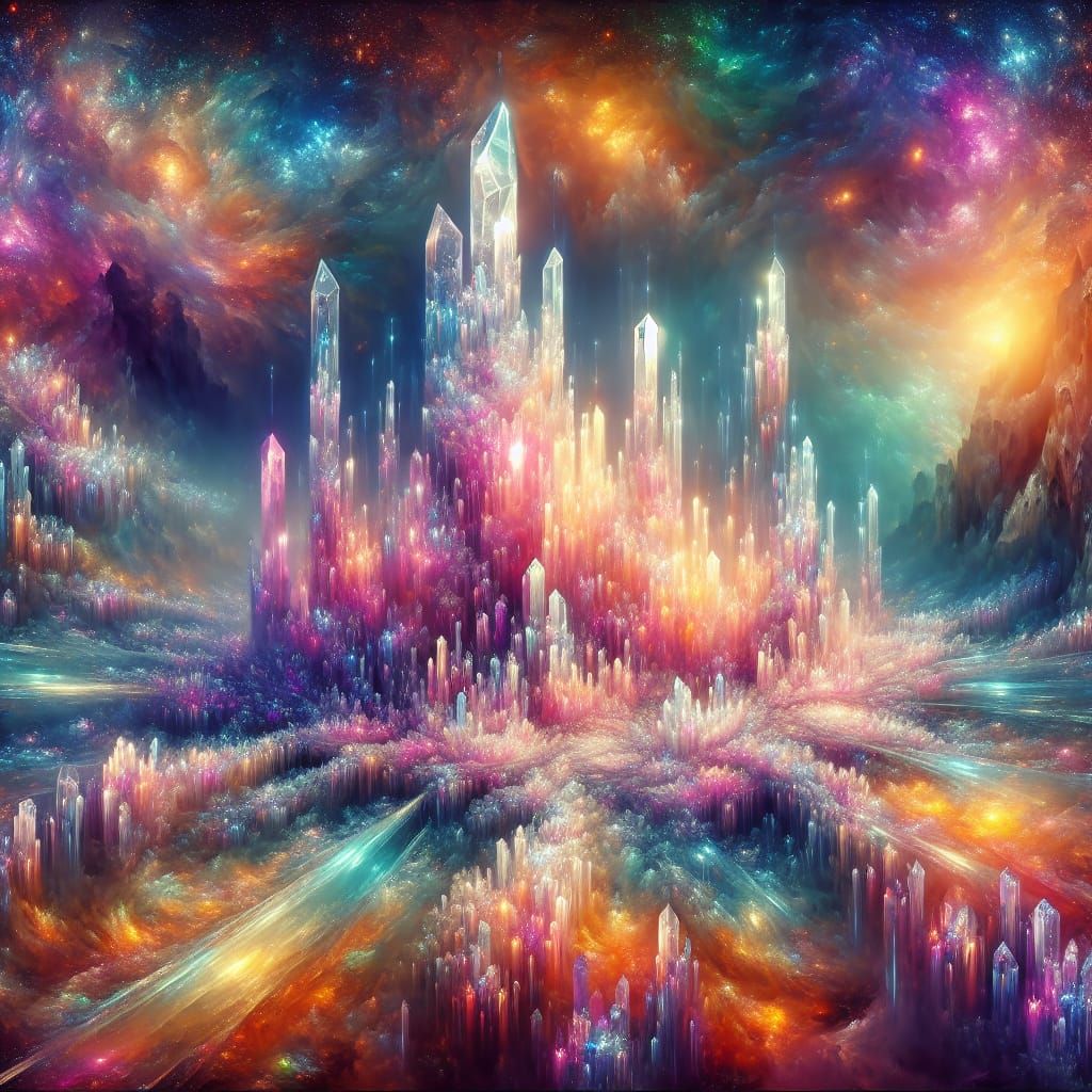 Crystals Manifesting Life in Pastel Colors