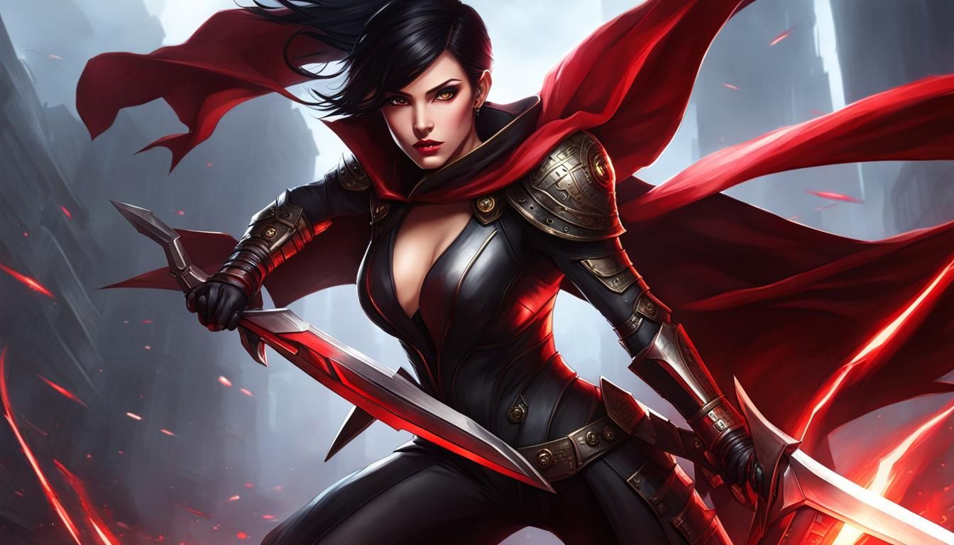 Female Warrior with Charge Blade in Professional Suit