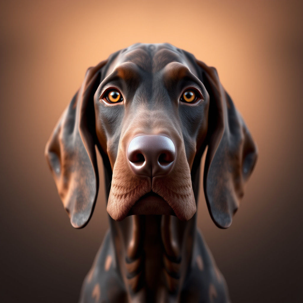 Realistic Brown German Pointer Portrait in 8K