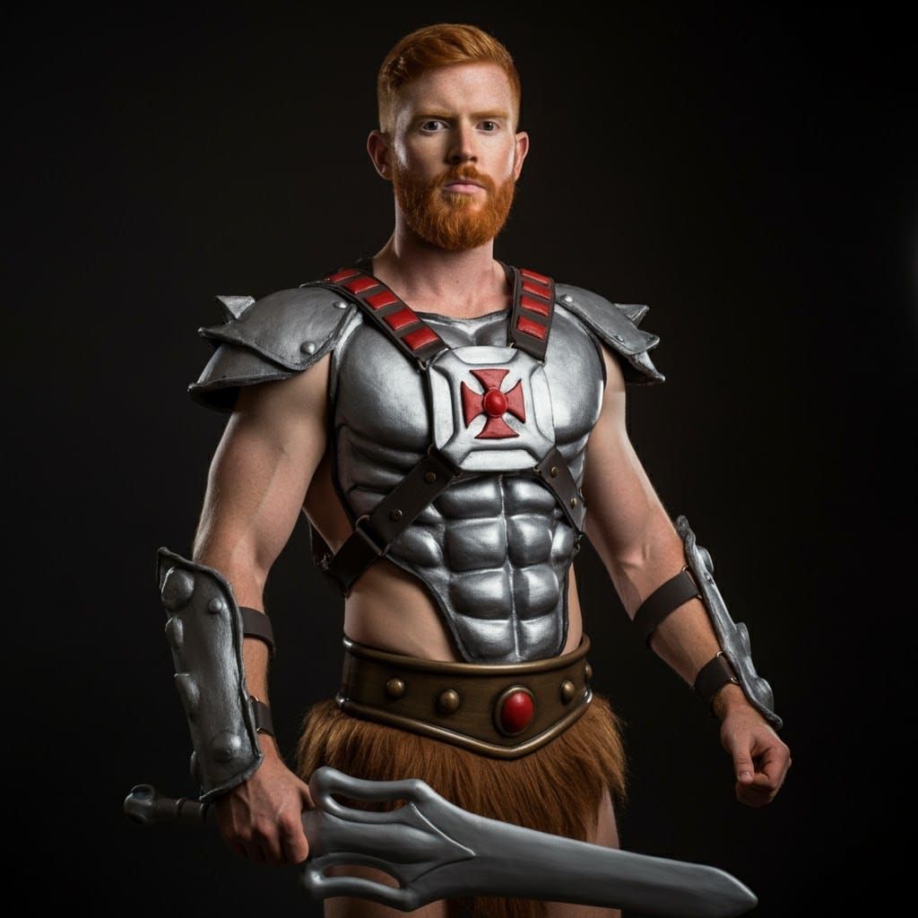 He-Man Halloween Costume: Ginger Hero with Power Sword