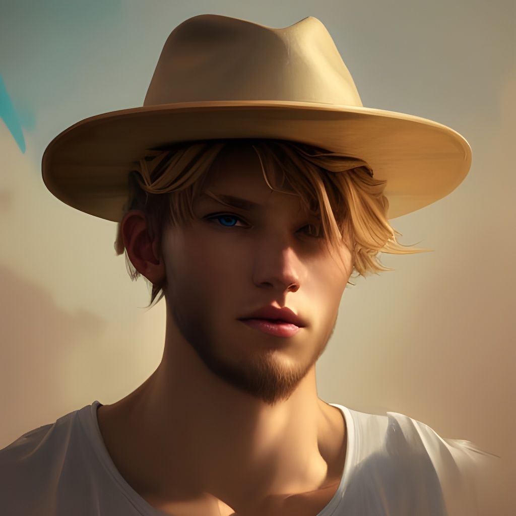 Attractive Blonde Teen Portrait in Hyperdetailed Style