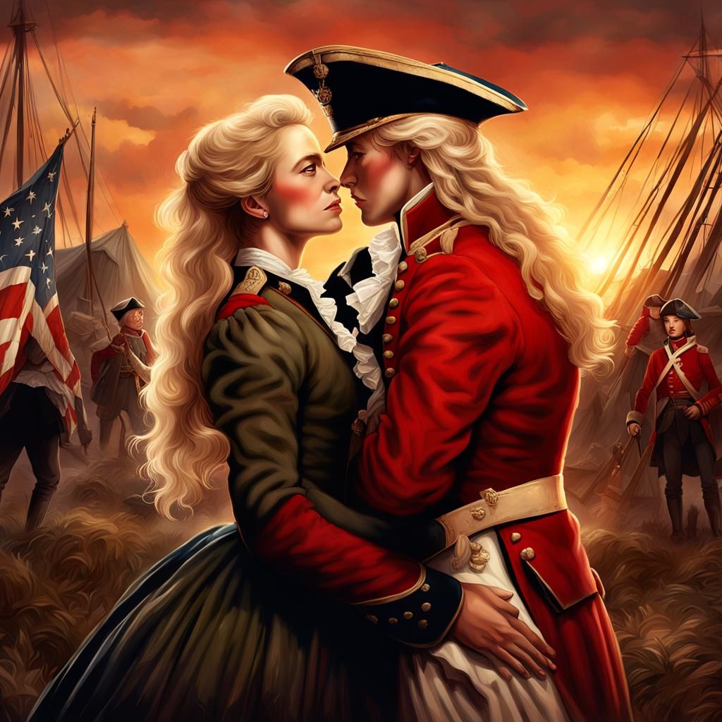 Revolutionary War: Redcoat General's Sunset Kiss
