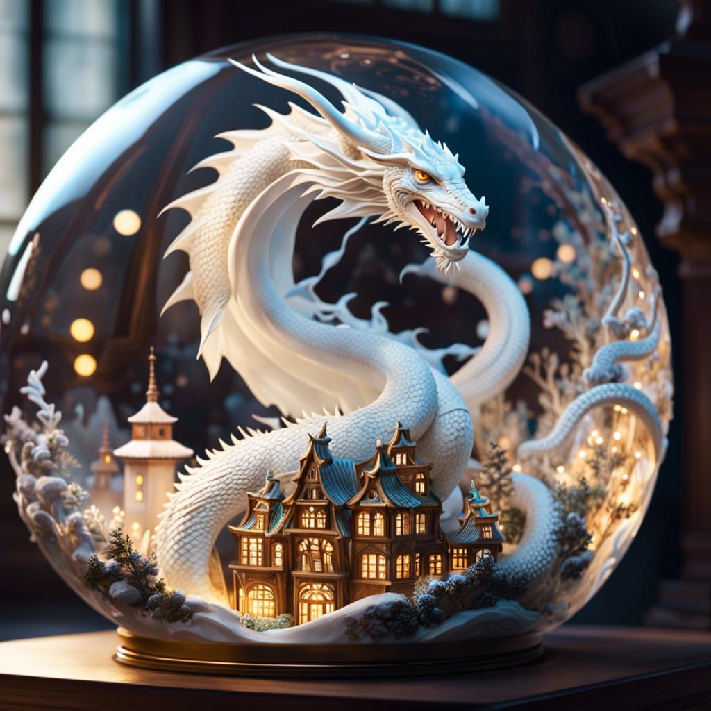 Foreseen in the Crystal Ball of a White Dragon, The Protector of the Village