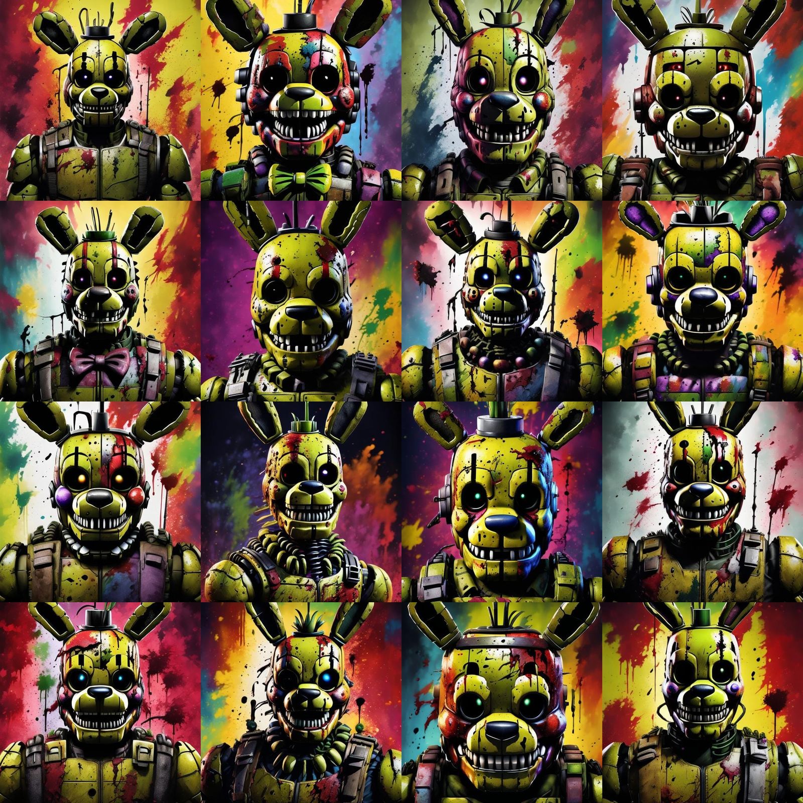 Bloody Springtrap: Hyperrealistic Detailed Character Art