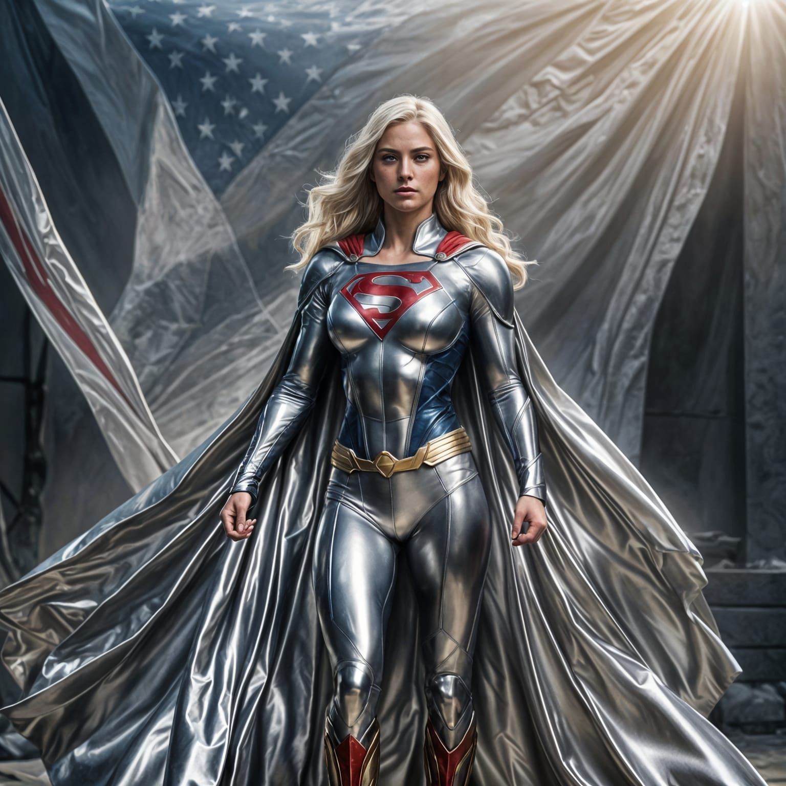 Supergirl and Trump in Photorealistic Digital Art